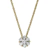 Collier aus 585 Gelbgold 6 Brillanten 0,38ct TW-SI 1 Brillant 0,13ct TW-SI L:42cm