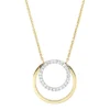 Collier aus 750 Gelbgold 26 Brillanten 0,2ct TW-SI L:45cm Fassung rhodiniert