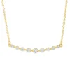 Collier aus 750 Gelbgold 9 Brillanten 0,25ct TW-SI L:45,7cm Fassung rhodiniert