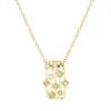 Collier aus 750 Gelbgold 4 Diamanten 0,02ct TW-SI 5 Diamanten 0,04ct TW-SI L:45cm