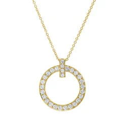 Collier aus 750 Gold Gelbgold 29 Brillanten 0,96ct TW-SI L:45,7cm