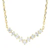 Collier aus 750 Gold Gelbgold 9 Brillanten 0,36ct TW-PI L:45,7cm
