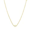 Collier aus 750 Gold Gelbgold 7 Brillanten 0,47ct I-SI L:45,7cm Zarge