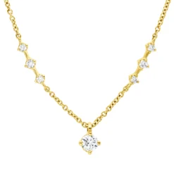 Collier aus 750 Gold Gelbgold 13 Brillanten 0,22ct TW-PI L:40cm