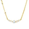 Collier aus 750 Gold Gelbgold 5 Brillanten 0,32ct J-VSI/SI L:45cm