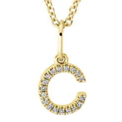 Collier aus 750 Gold Gelbgold 18 Brillanten 0,03ct TW-SI L:45cm