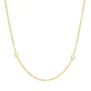 Collier aus 750 Gold Gelbgold 10 Brillanten 0,24ct TW-SI L:50,8cm Zarge