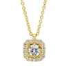 Collier aus 750 Gold Gelbgold 17 Brillanten 0,18ct TW-SI L:42cm