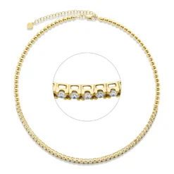 Collier aus 750 Gold Gelbgold 47 Brillanten 2,11ct TW-SI L:39,5cm