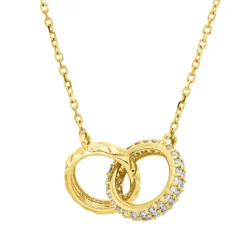 Collier aus 750 Gold Gelbgold 48 Brillanten 0,18ct W-SI L:45cm
