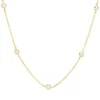 Collier aus 750 Gold Gelbgold 14 Brillanten 0,46ct TW-SI L:45cm
