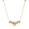 Collier aus 750 Gold Gelbgold 12 Brillanten 0,39ct TW-SI L:43,2cm