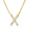 Collier aus 750 Gold Gelbgold 13 Brillanten 0,04ct TW-PI L:42cm