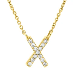 Collier aus 750 Gold Gelbgold 13 Brillanten 0,04ct TW-PI L:42cm