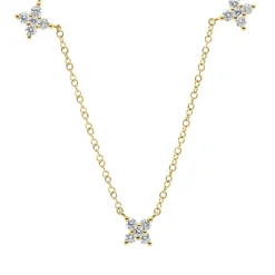 Collier aus 750 Gold Gelbgold 25 Brillanten 0,83ct TW-SI L:45,7cm