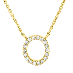 Collier aus 750 Gold Gelbgold 18 Brillanten 0,06ct TW-PI L:42cm