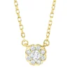 Collier aus 750 Gold Gelbgold 9 Brillanten 0,11ct TW-SI L:45,7cm