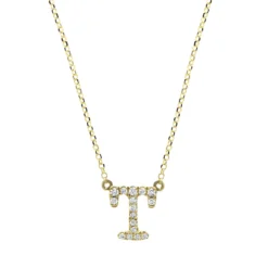 Collier aus 750 Gold Gelbgold 16 Brillanten 0,08ct TW-SI L:43cm