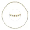 Collier aus 750 Gold Gelbgold 117 Brillanten 16,37ct TW-SI L:42cm 4er-Krappe