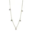 Collier aus 750 Gold Gelbgold 5 Brillanten 0,37ct TW-PI L:45,7cm