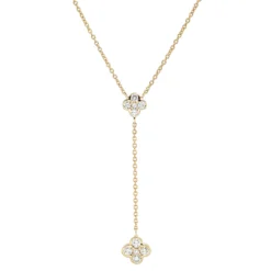 Collier aus 750 Gold Gelbgold 10 Brillanten 0,25ct TW-SI L:45cm
