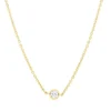 Collier aus 750 Gold Gelbgold 5 Brillanten 0,39ct TW-SI L:45cm Zarge