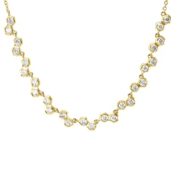 Collier aus 585 Gold Gelbgold 26 Brillanten 0,66ct W-SI L:45cm