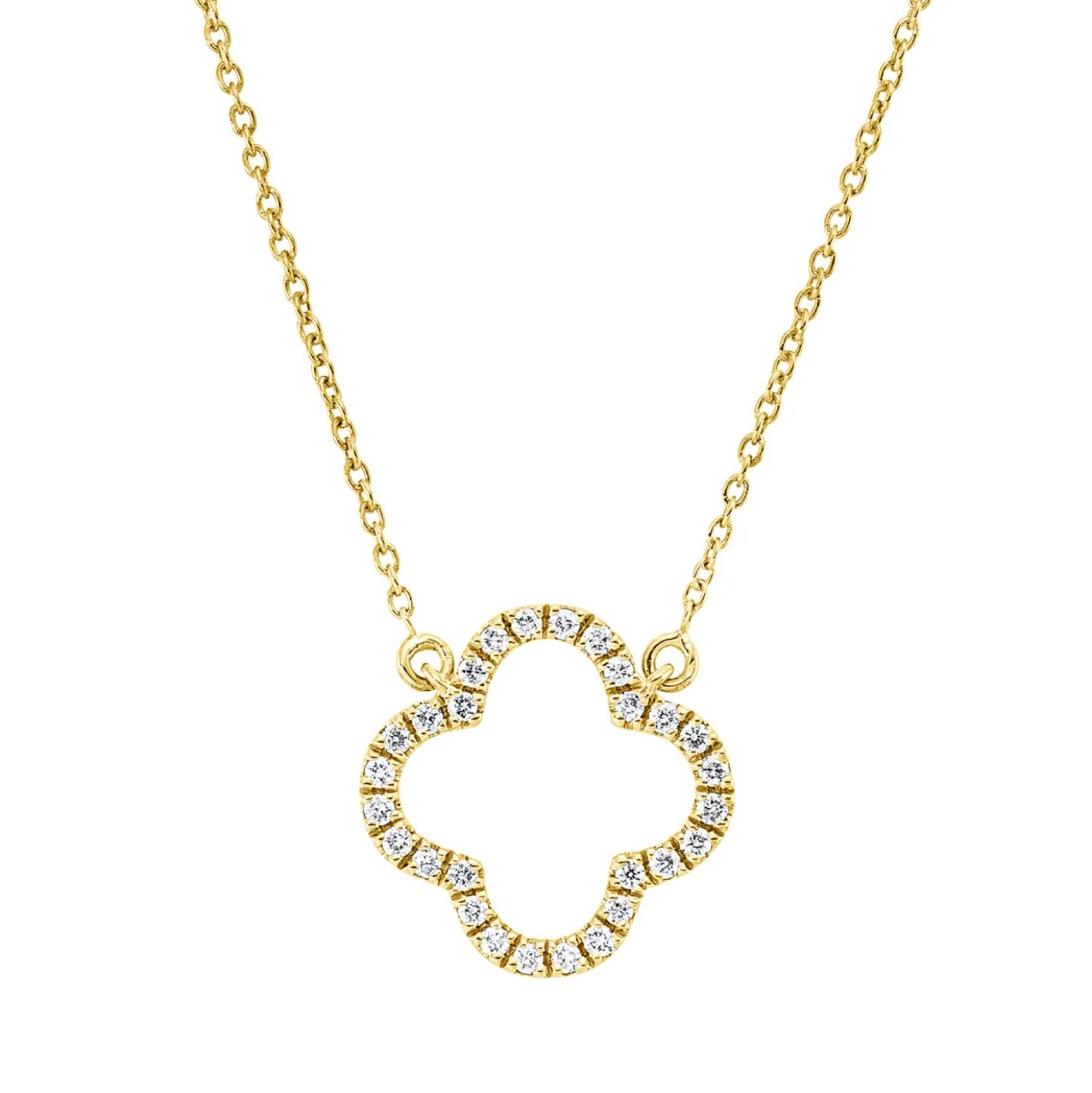 Collier aus 750 Gold Gelbgold 28 Brillanten 0,08ct TW-SI L:45,7cm