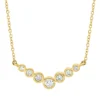 Collier aus 750 Gold Gelbgold 7 Diamanten 0,19ct TW-SI L:42cm