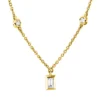 Collier aus 750 Gold Gelbgold 9 Diamanten 0,53ct W-SI L:45cm