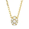 Collier aus 750 Gold Gelbgold 9 Diamanten 0,13ct TW-SI L:45,7cm