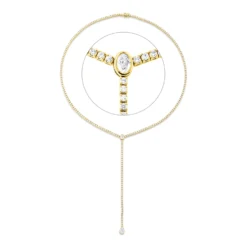 Collier aus 585 Gold Gelbgold 243 Diamanten 5,86ct W-SI/PI L:45cm