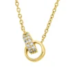 Collier aus 750 Gold Gelbgold 26 Diamanten 0,08ct TW-SI L:45cm