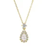 Collier aus 750 Gold Gelbgold 15 Diamanten 0,47ct TW-SI L:45cm