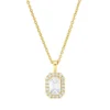 Collier aus 750 Gold Gelbgold 19 Diamanten 0,41ct TW-SI L:45cm 4er-Krappe