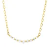 Collier aus 750 Gold Gelbgold 9 Diamanten 0,13ct TW-PI L:45,7cm