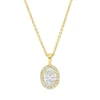 Collier aus 750 Gold Gelbgold 21 Diamanten 0,52ct TW-SI L:45cm 4er-Krappe