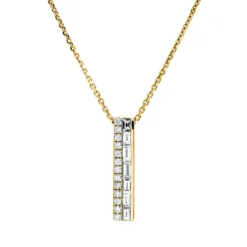 Collier aus 585 Gold Gelbgold 20 Diamanten 0,73ct TW-VSI L:45,7cm