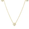 Collier aus 750 Gold Gelbgold 15 Diamanten 0,34ct TW-SI L:45cm