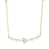 Collier aus 750 Gold Gelbgold 19 Diamanten 0,78ct L:45,7cm