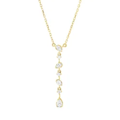 Collier aus 750 Gold Gelbgold 7 Diamanten 0,24ct L:45cm