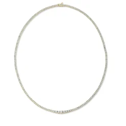 Collier aus 750 Gold Gelbgold 207 Diamanten 5,81ct TW-SI L:42cm