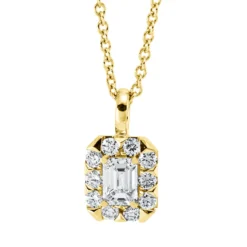 Collier aus 750 Gold Gelbgold 11 Diamanten 0,53ct TW-SI L:45,7cm