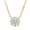 Collier aus 750 Gold Gelbgold 5 Diamanten 0,24ct TW-SI L:45cm