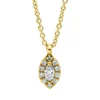Collier aus 750 Gold Gelbgold 11 Diamanten 0,15ct TW-SI L:45cm