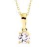 Collier aus 750 Gold Gelbgold Morganit 0,21ct rosa L:45cm 4er-Krappe