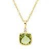 Collier aus 750 Gold Gelbgold Peridot 0,95ct Brillant 0,02ct TW-SI L:45cm
