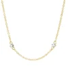 Collier aus 750 Gold gelb/weiß 80 Brillanten 0,21ct TW-SI L:45,7cm
