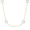 Collier aus 750 Gold gelb/weiß 192 Brillanten 0,56ct TW-SI L:45,7cm
