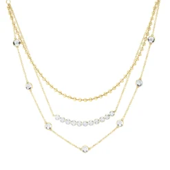 Collier aus 585 Gold gelb/weiß 18 Brillanten 1,03ct TW-SI L:47cm